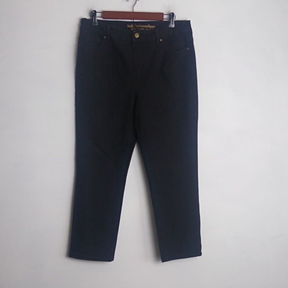 Soft Surroundings Womens Sz Medium Pull on  Black Jeans 34 waist